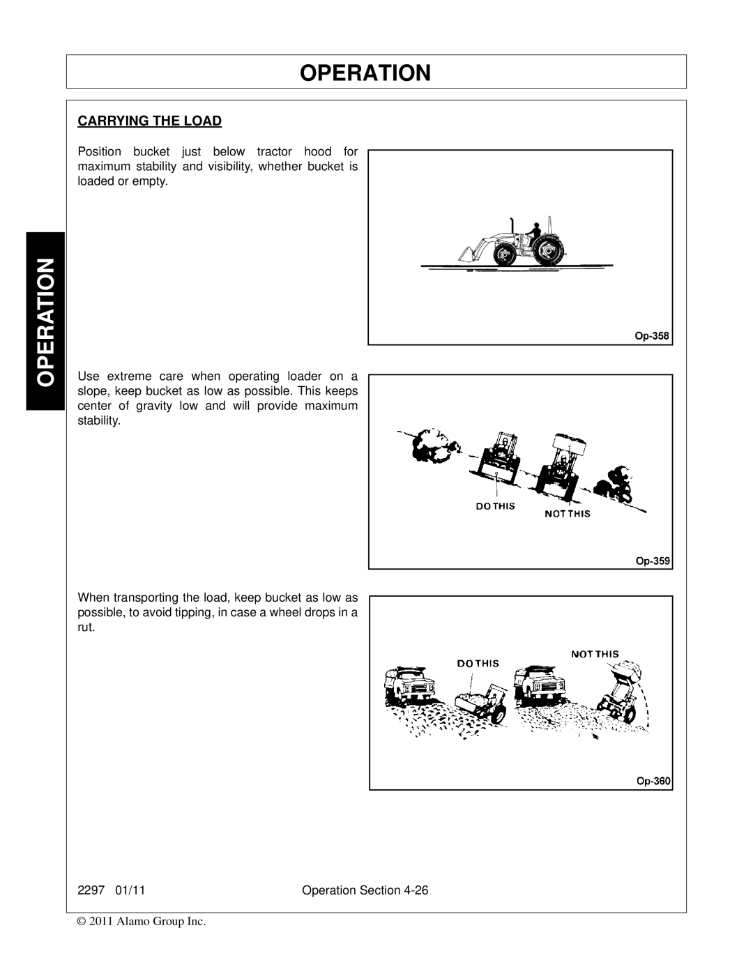 Bush Hog 2297 manual Carrying the Load 