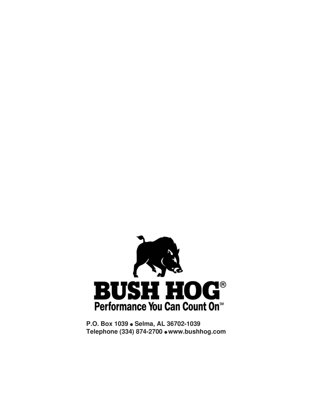 Bush Hog 2347 QT manual 