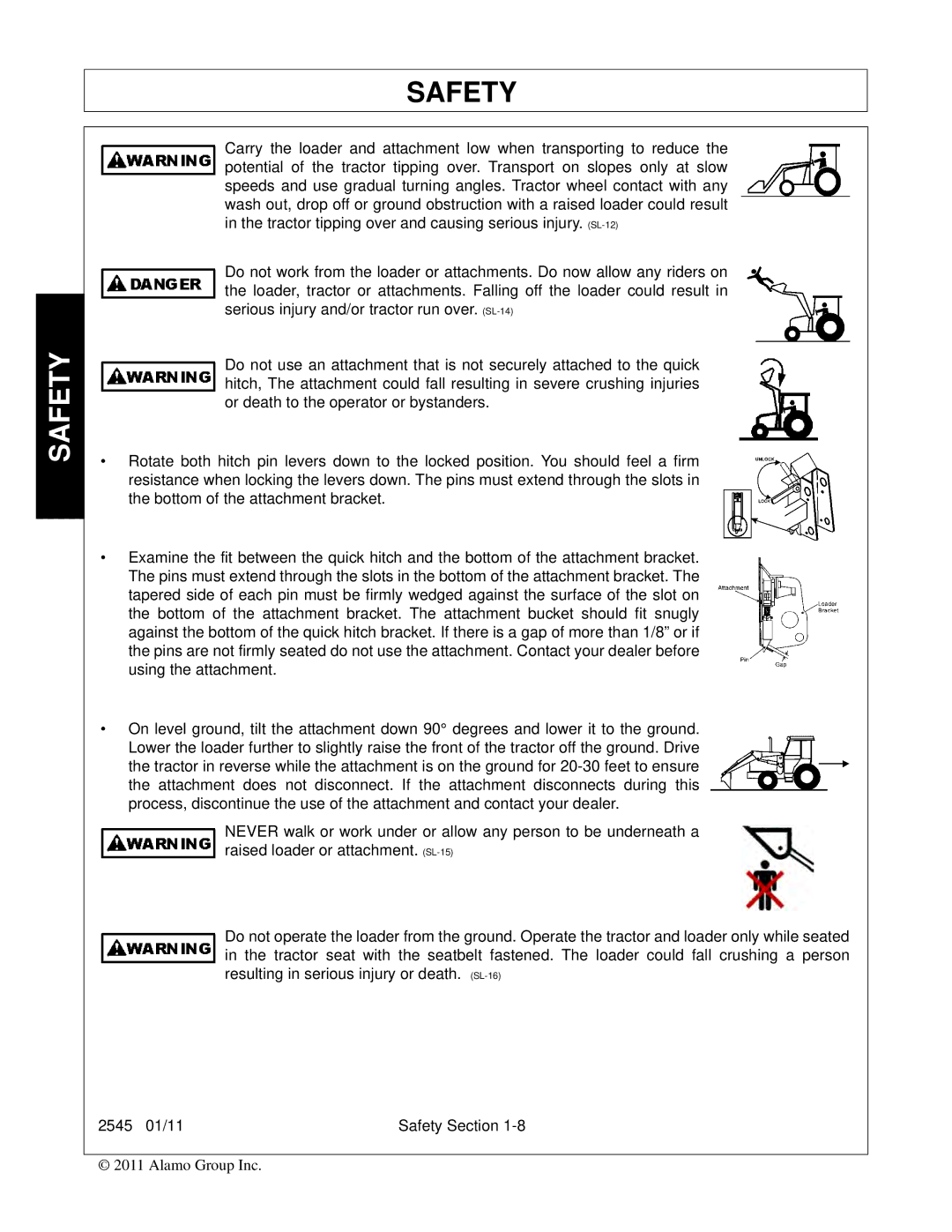 Bush Hog 2545 manual Safety 