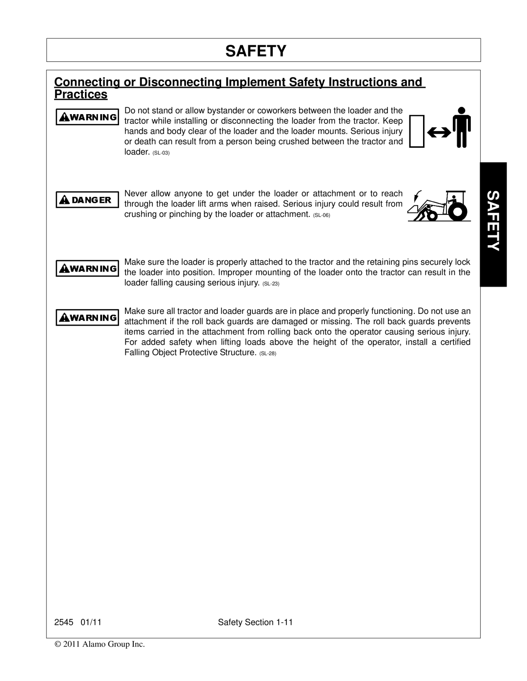 Bush Hog 2545 manual Safety 