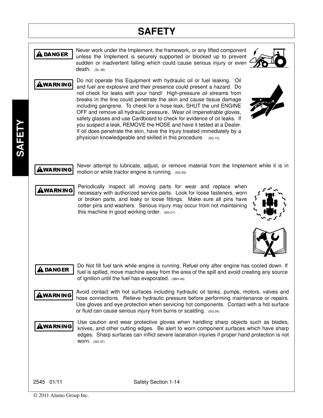 Bush Hog 2545 manual Safety 