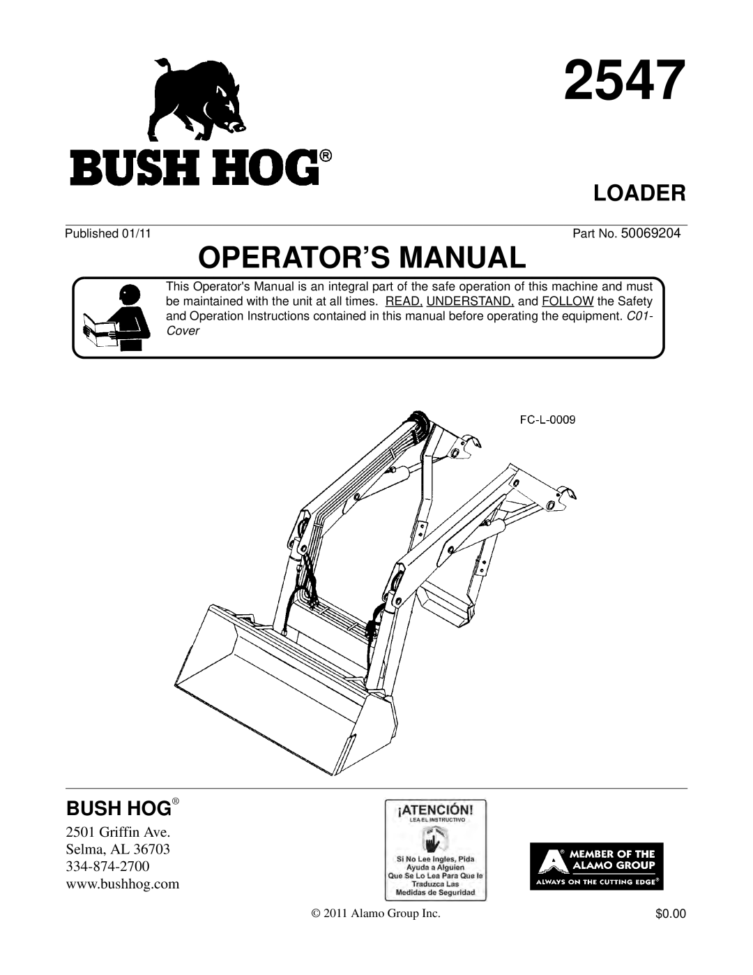 Bush Hog 2547 manual 