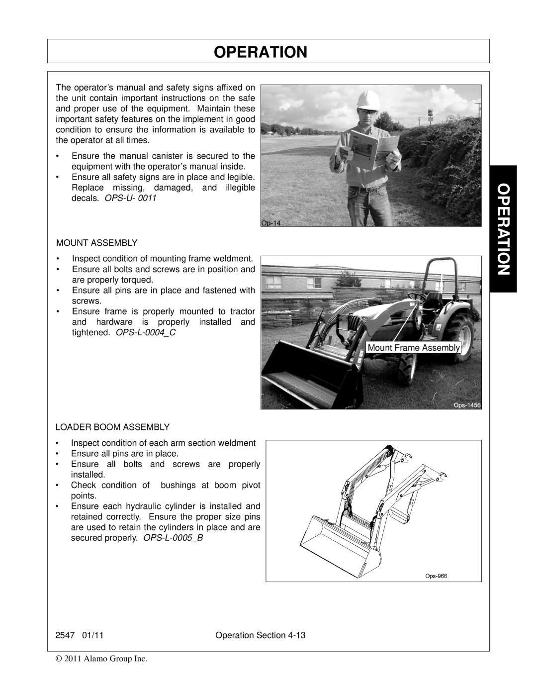 Bush Hog 2547 manual Mount Assembly 