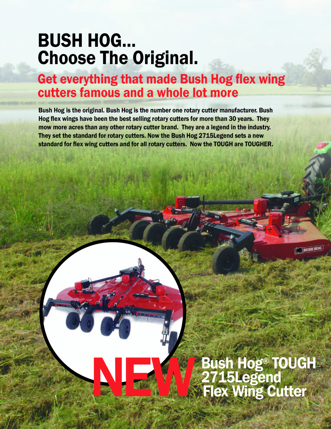 Bush Hog 2715Legend manual Bush HOG 