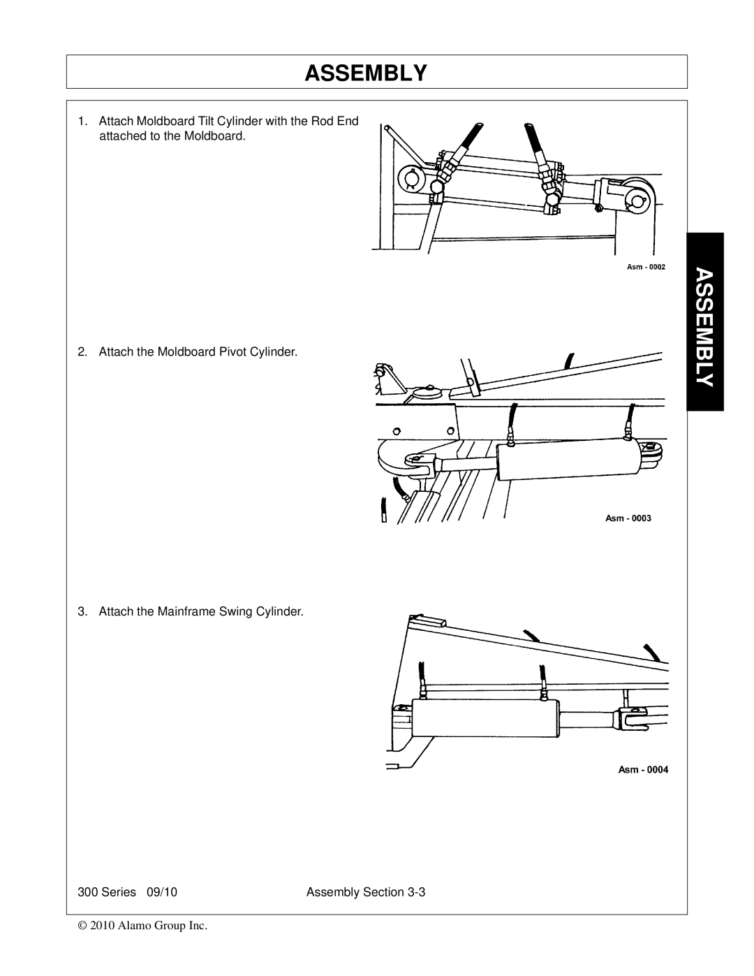 Bush Hog 300 manual Assembly 