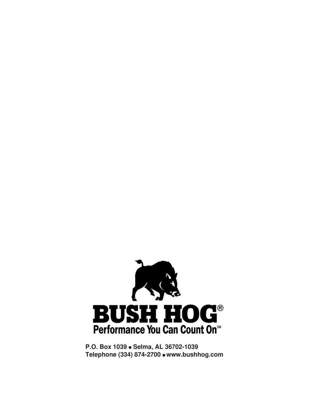 Bush Hog 3227 QT, 2847, 2427 manual 