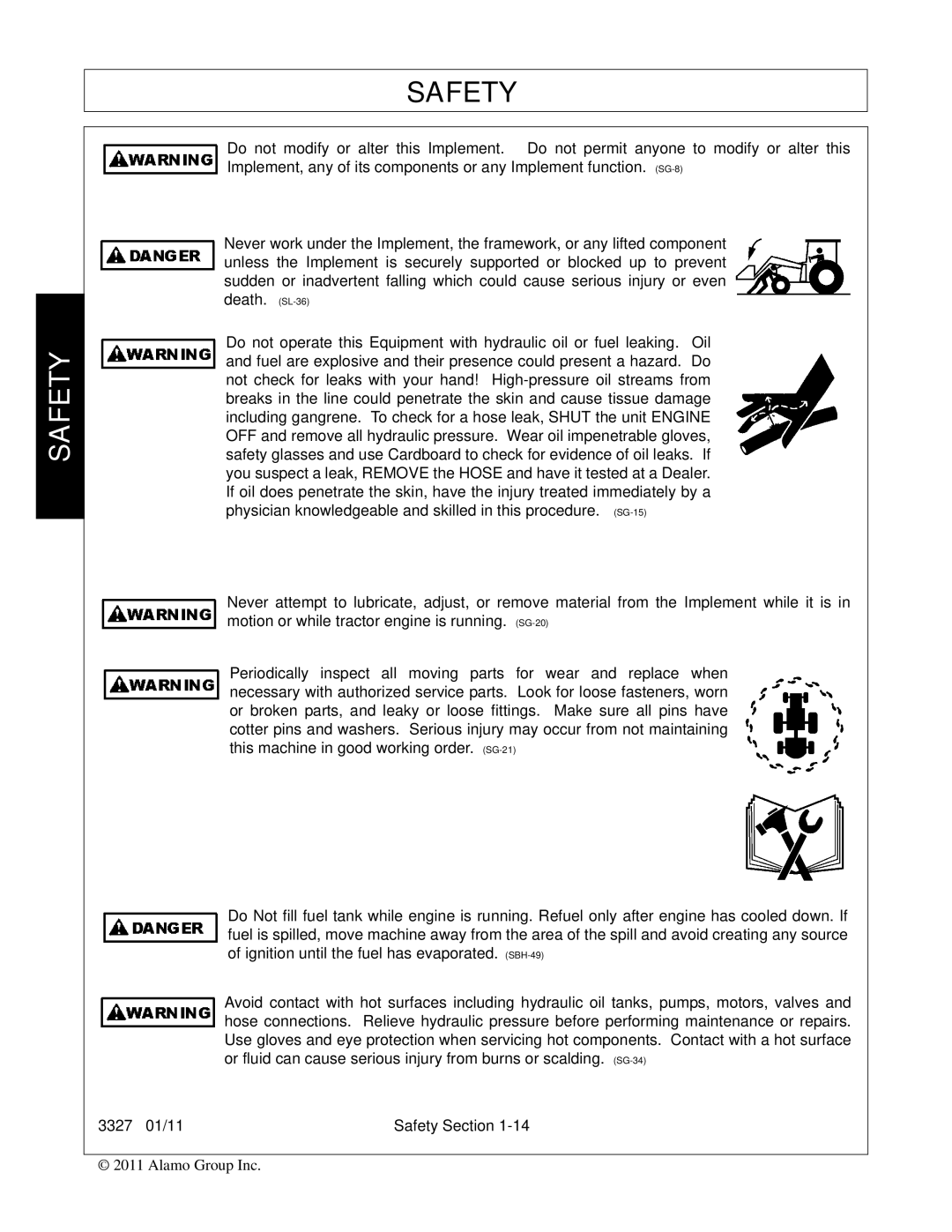 Bush Hog 3327 manual Safety 