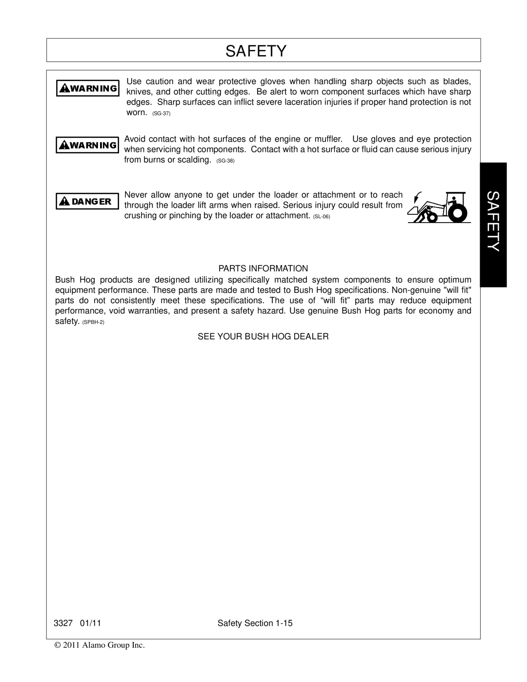 Bush Hog 3327 manual See Your Bush HOG Dealer 