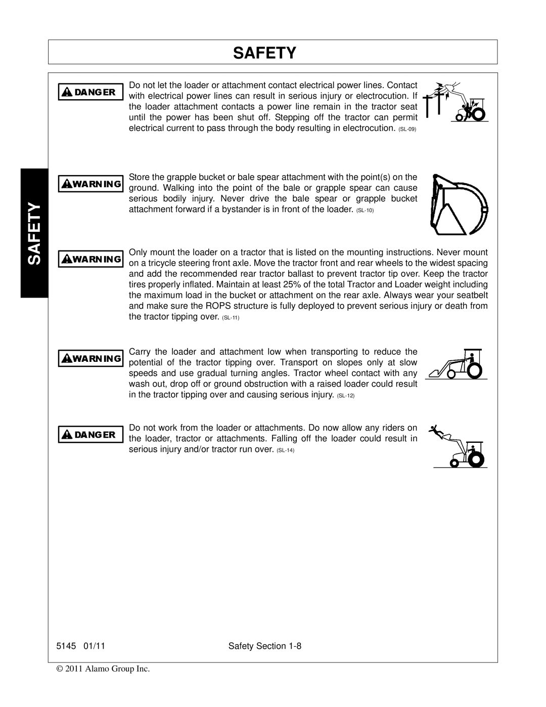 Bush Hog 5145 manual Safety 