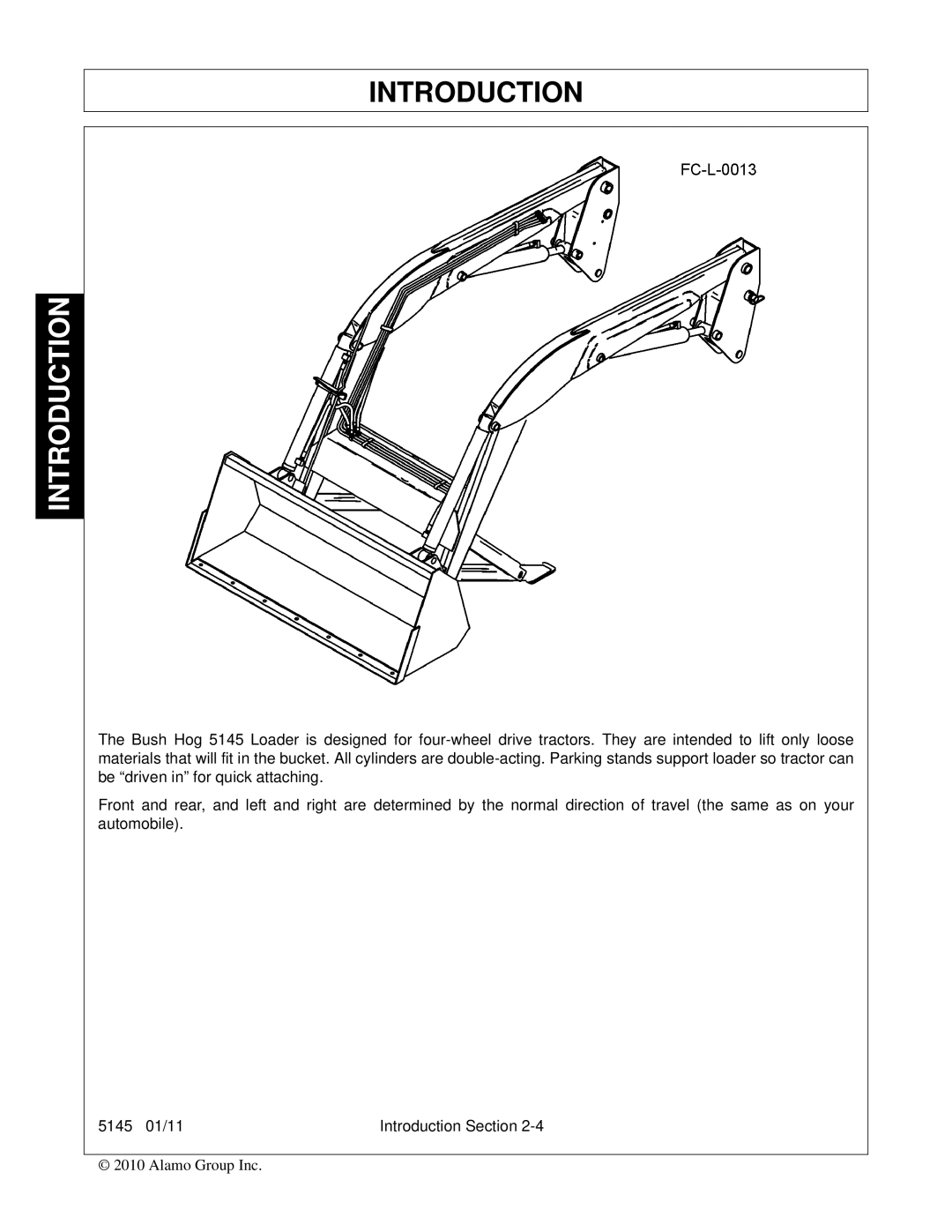 Bush Hog 5145 manual Introduction 