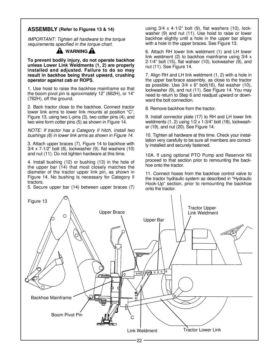 Bush Hog 965H, 665H, 865H, 765H manual Assembly Refer to Figures 13 