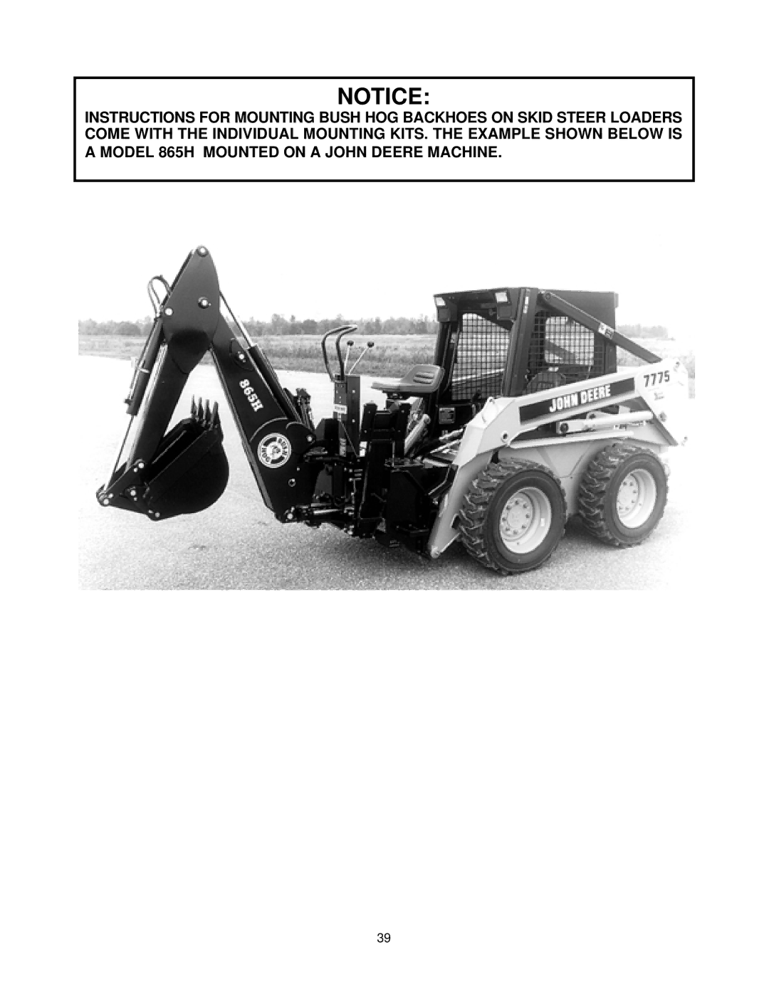 Bush Hog 665H, 965H, 865H, 765H manual 