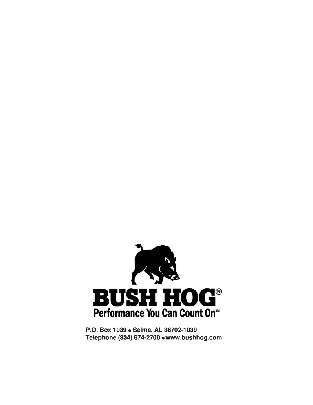 Bush Hog BBC 60, BBC 48 manual 