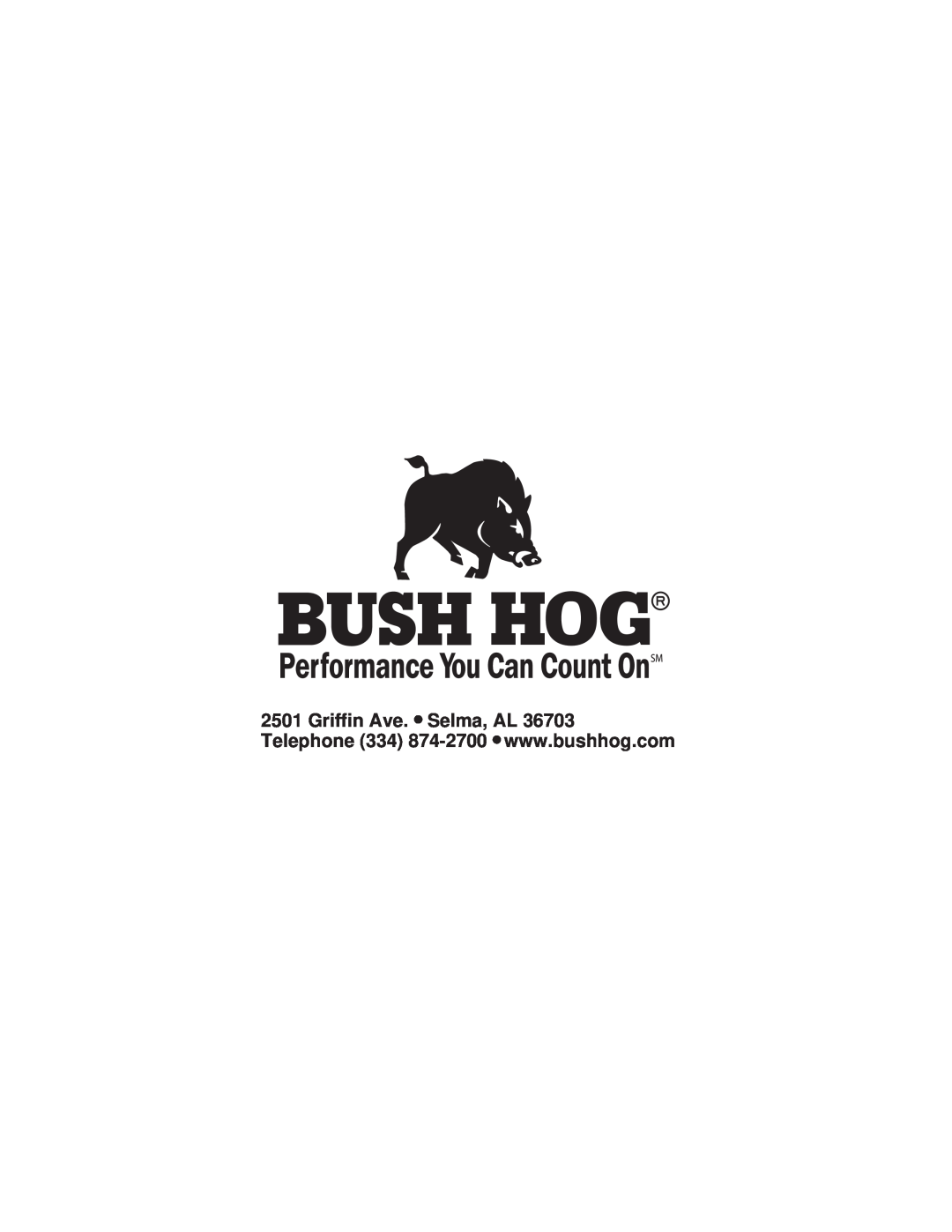 Bush Hog EFM 480/600 manual 