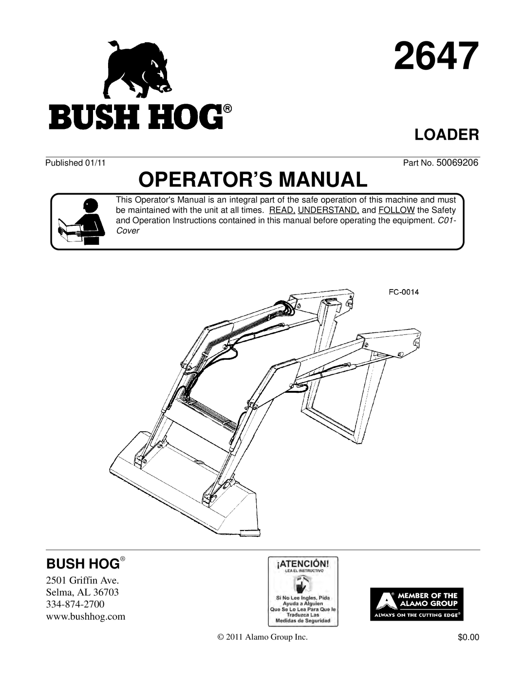 Bush Hog FC-0014 manual 2647 