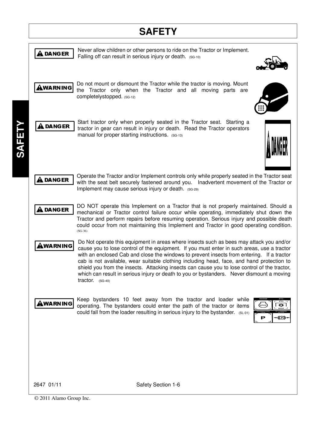 Bush Hog FC-0014 manual SG-36 