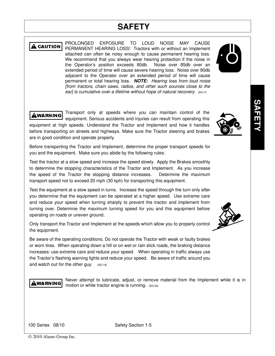 Bush Hog FC-BL-0002 manual Safety 