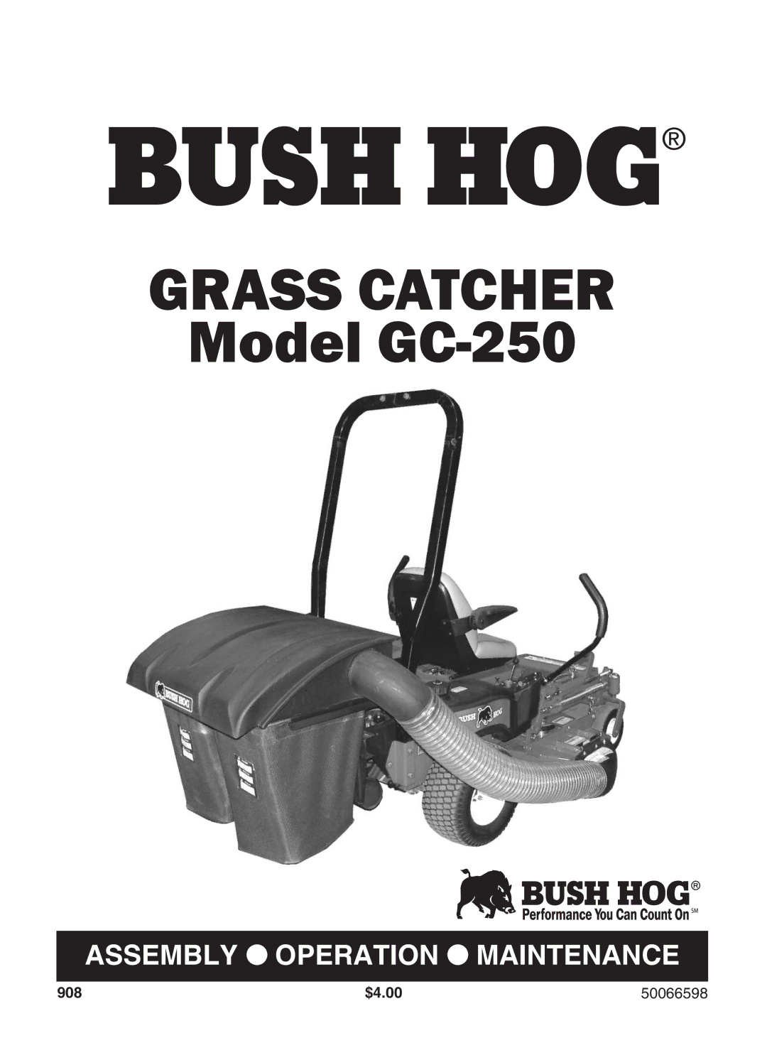 Bush Hog GC-250 manual Bush HOG 