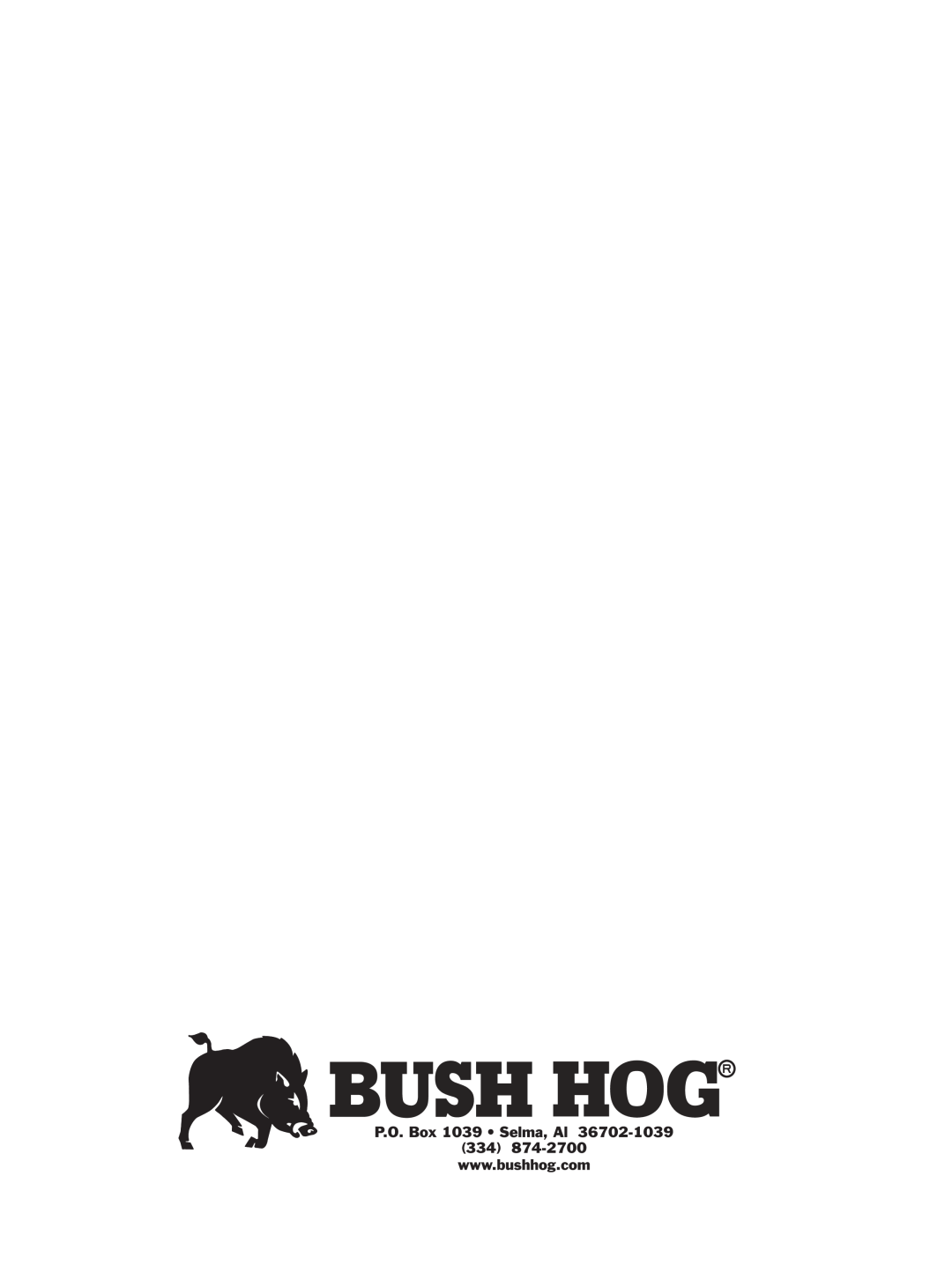 Bush Hog GC-250 manual 