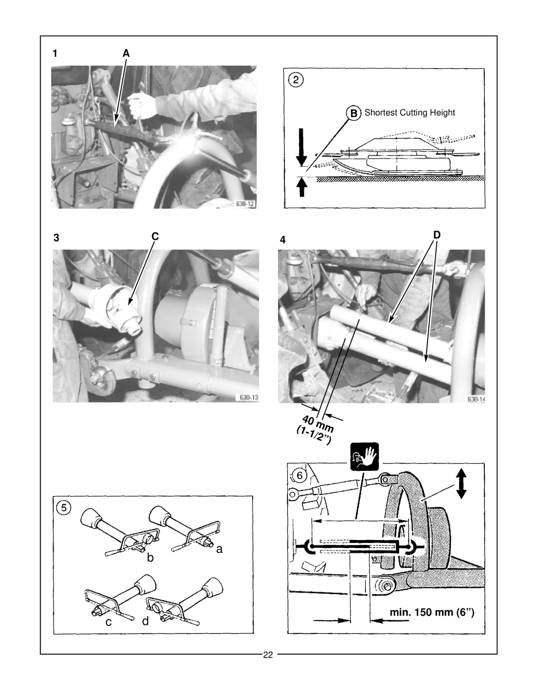 Bush Hog HM2008, HM2007, HM2009 manual Min mm 