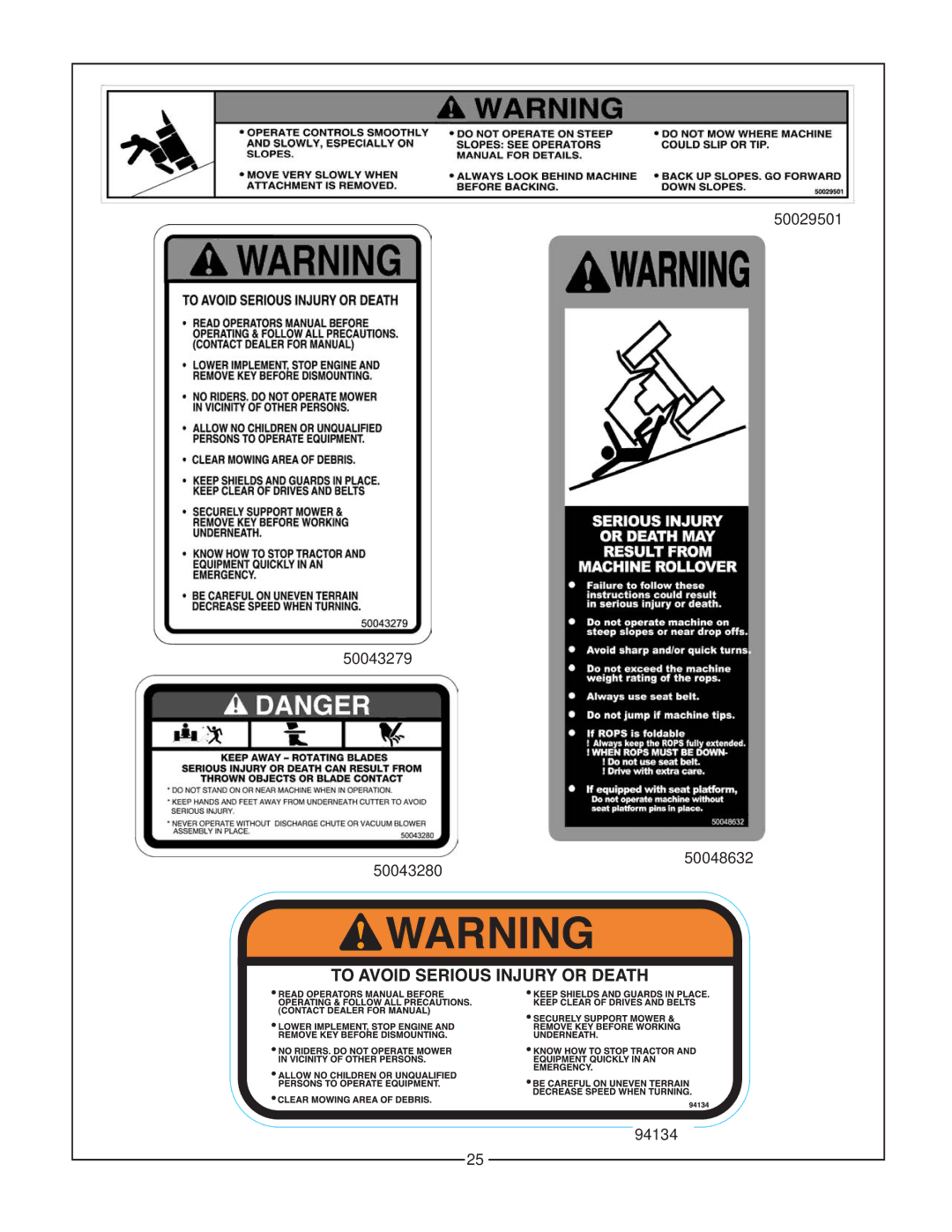 Bush Hog Home Series manual 50029501 