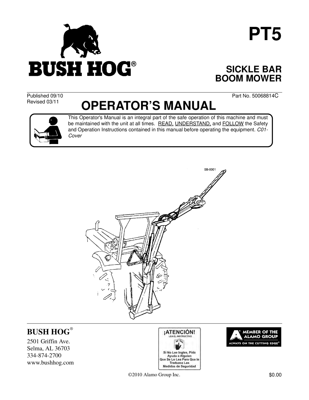 Bush Hog PT5 manual 