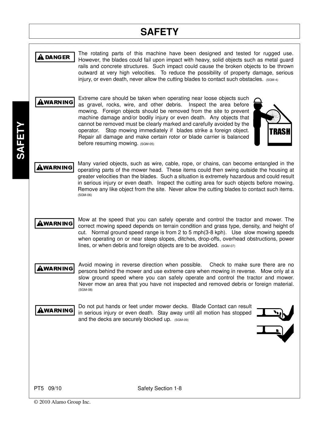 Bush Hog PT5 manual SGM-06 