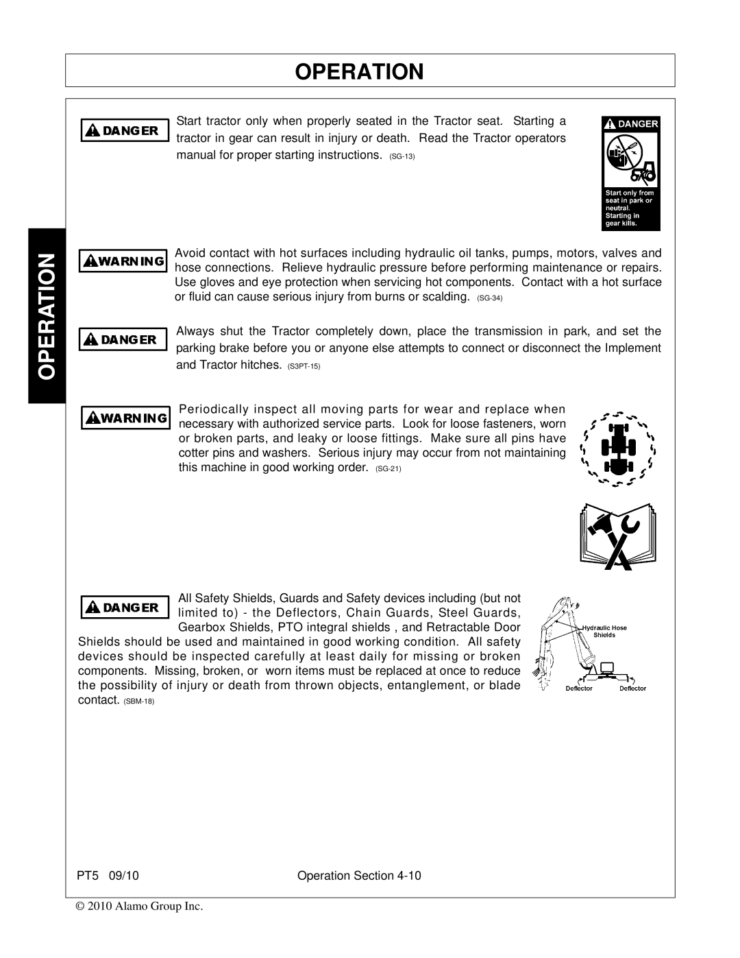 Bush Hog PT5 manual Operation 