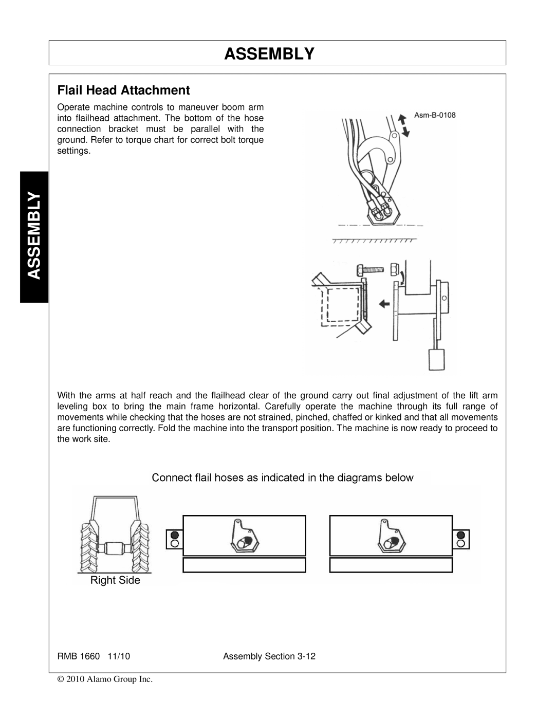 Bush Hog RMB 1660 manual Flail Head Attachment 