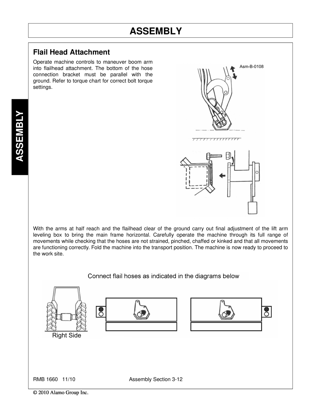 Bush Hog RMB 1660 manual Assembly, Flail Head Attachment 