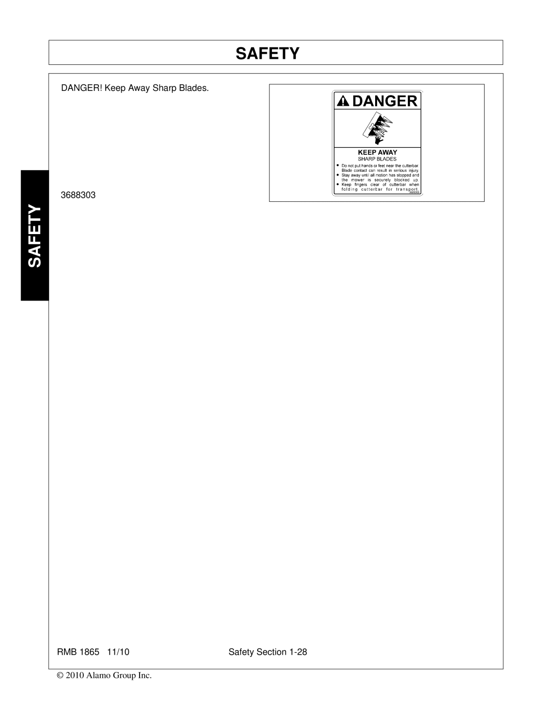 Bush Hog manual RMB 1865 11/10 Safety Section 