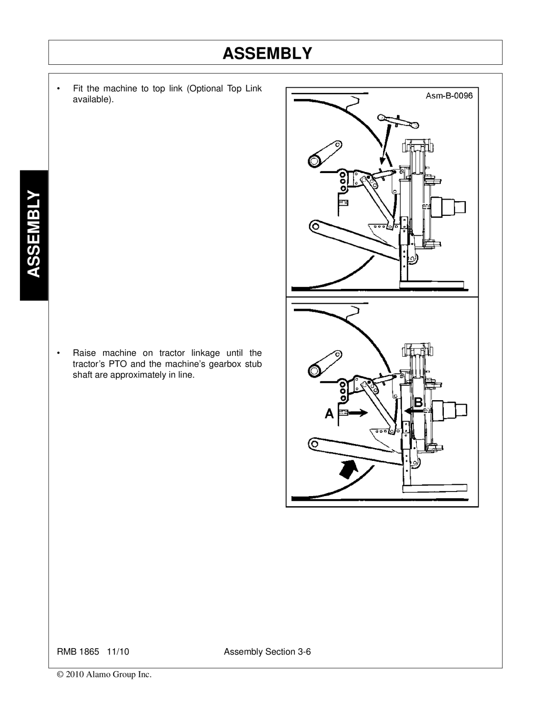 Bush Hog RMB 1865 manual Assembly 