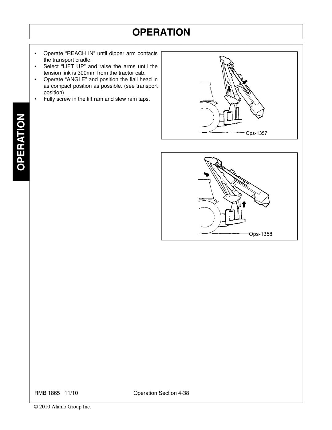 Bush Hog RMB 1865 manual Operation 