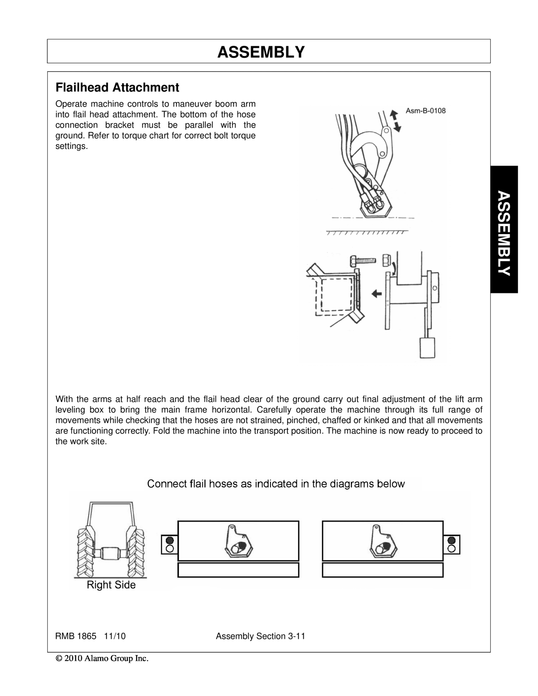 Bush Hog RMB 1865 manual Assembly, Flailhead Attachment 