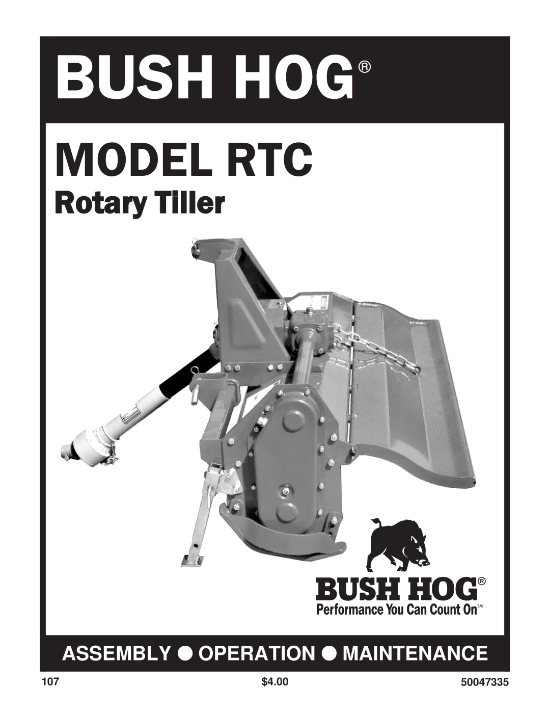 Bush Hog RTC manual Bush HOG 