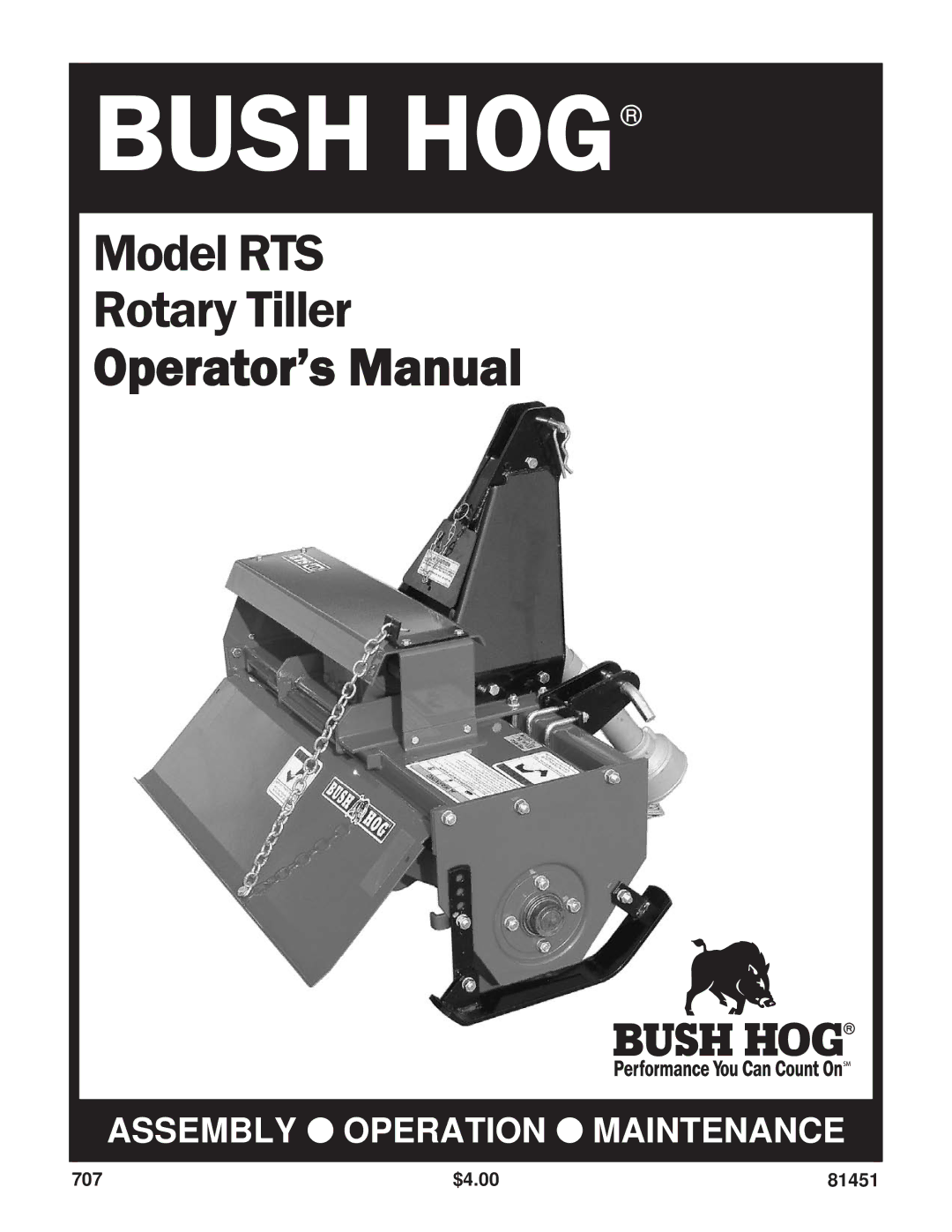 Bush Hog RTS manual Bush HOG 