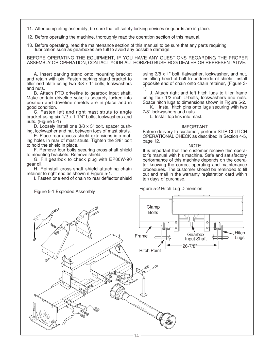 Bush Hog RTS manual Exploded Assembly 