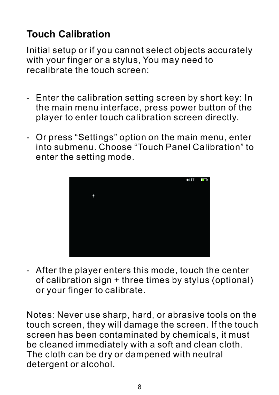 Bush MPK4230BUK user manual Touch Calibration 