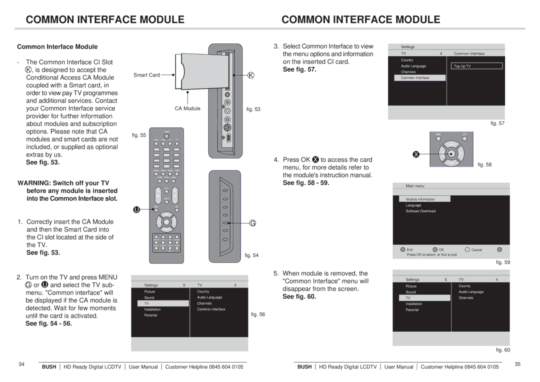 Bush Q41T2201672 1B instruction manual Common Interface Module 