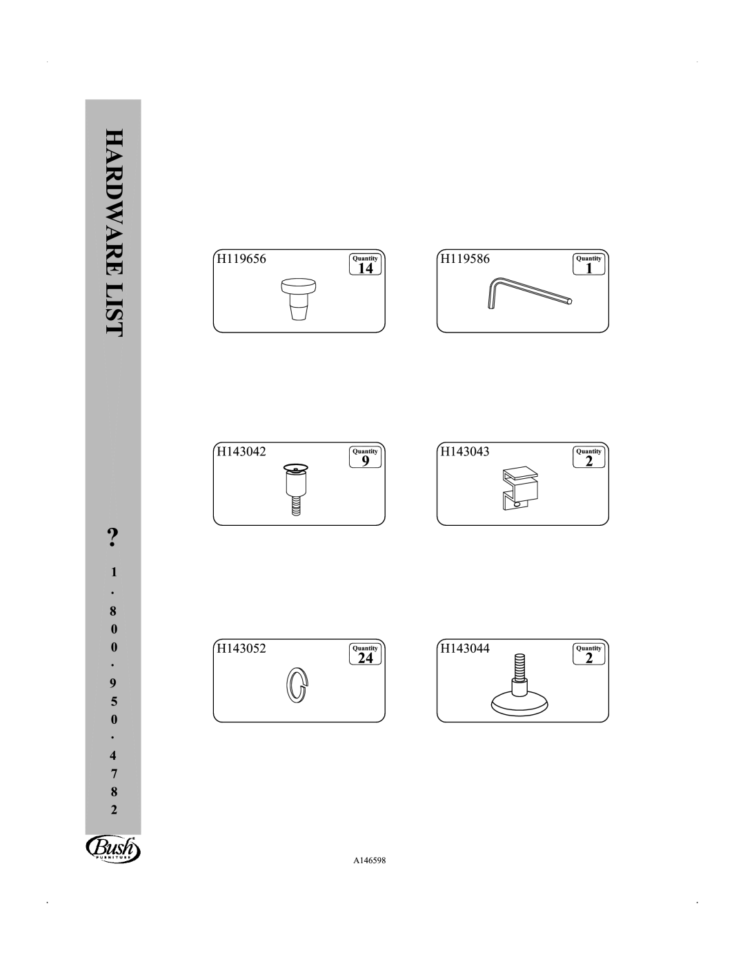 Bush VS74950-02, VS74950-01 warranty 