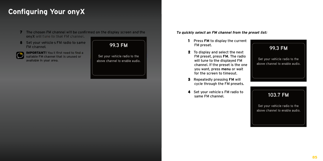 Bush XDNX1V1KC manual 99.3 FM, To quickly select an FM channel from the preset list 