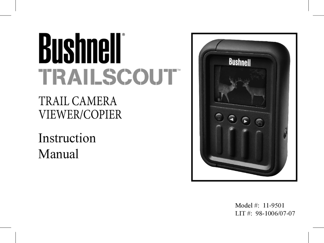 Bushnell 1-Nov instruction manual Instruction Manual 