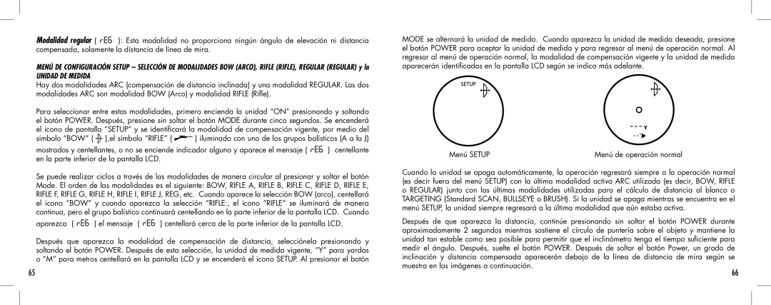 Bushnell 1000 manual Unidad DE Medida 