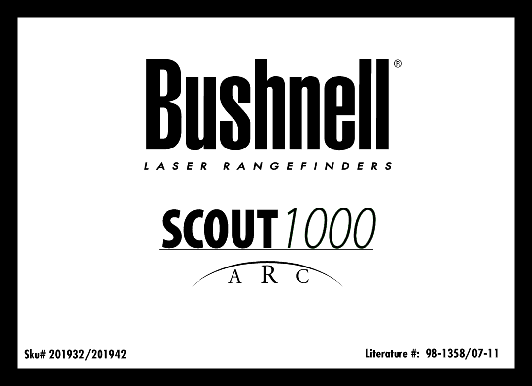 Bushnell 1000 manual Scout 