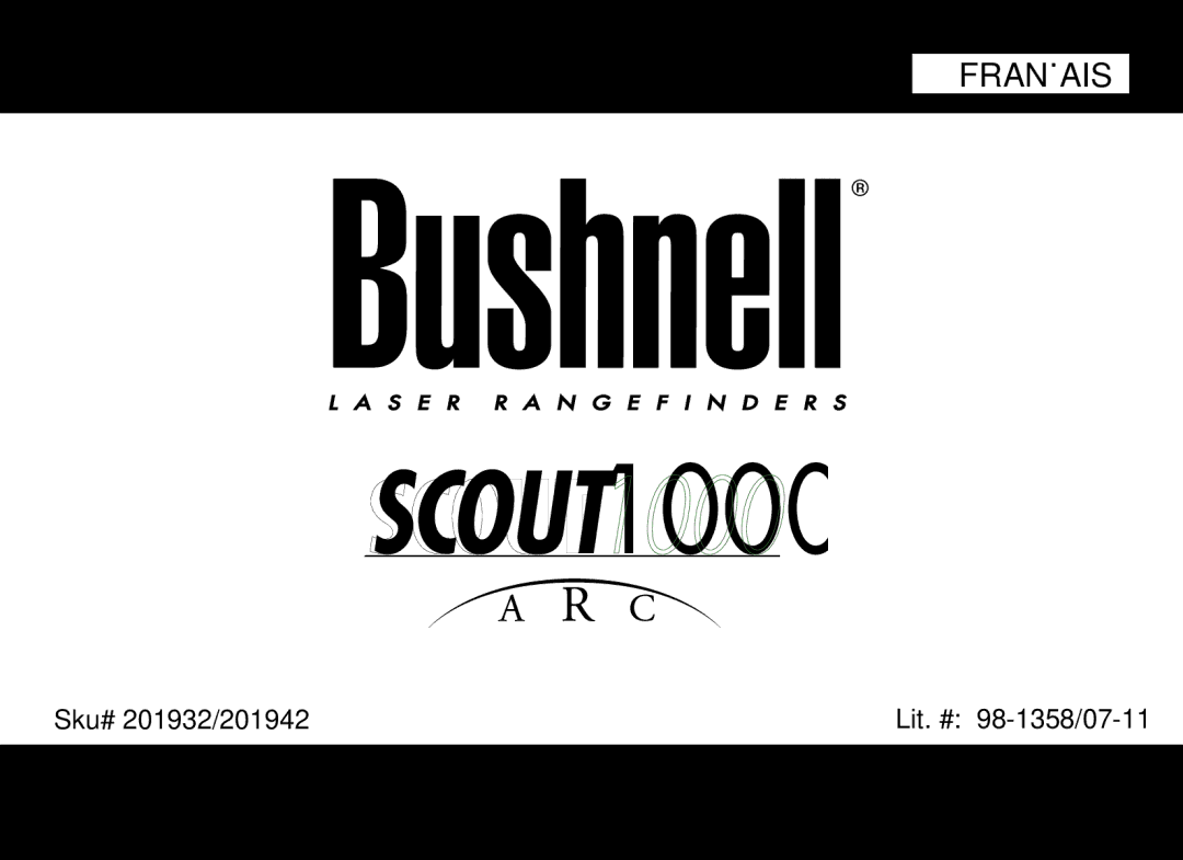 Bushnell 1000 manual Scout 