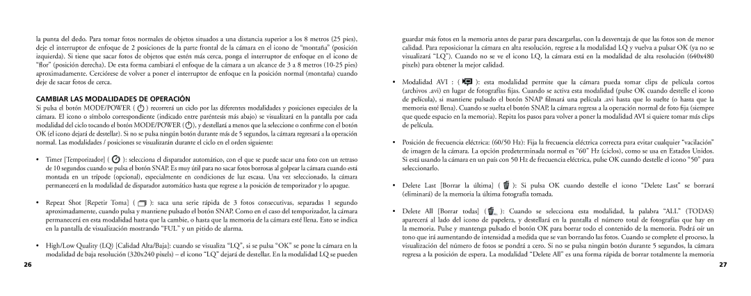 Bushnell 11-0718 manual Cambiar LAS Modalidades DE Operación 