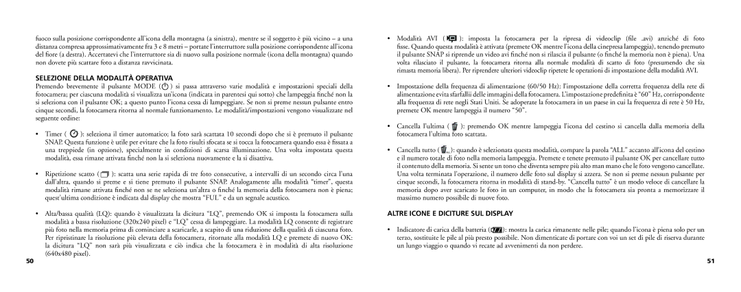 Bushnell 11-0718 manual Selezione Della Modalità Operativa, Altre Icone E Diciture SUL Display 