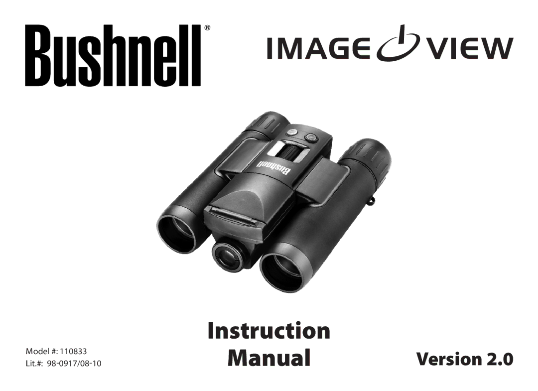 Bushnell 11-0833 instruction manual Instruction Manual 