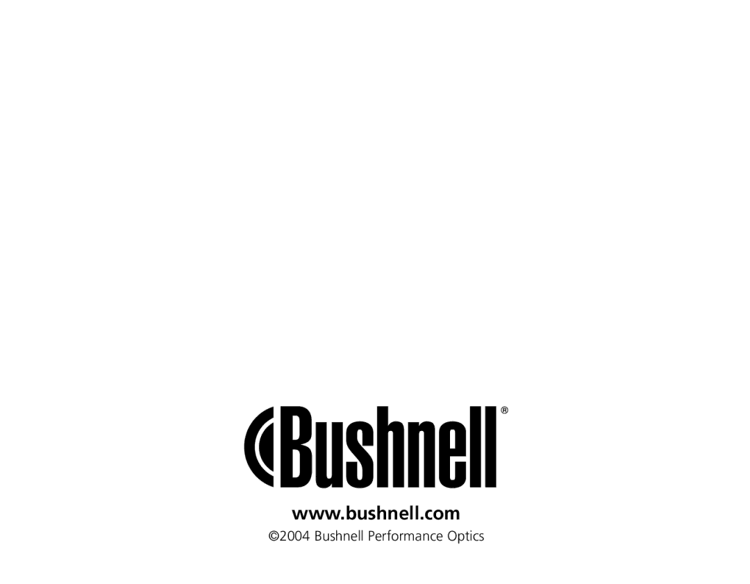 Bushnell 11-1025CL manual Bushnell Performance Optics 