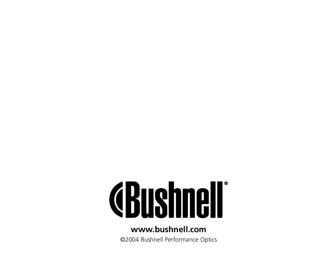 Bushnell 11-1025CL manual Bushnell Performance Optics 